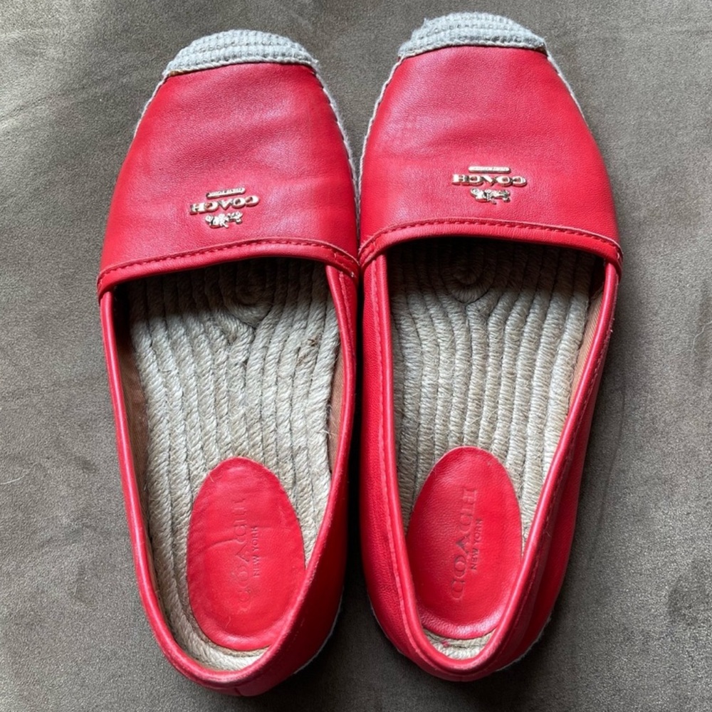 Coach Genuine Leather Rhodelle Espadrille Flat Loafers
Slip-On Shoes Size US 6 - Picture 1 of 10
